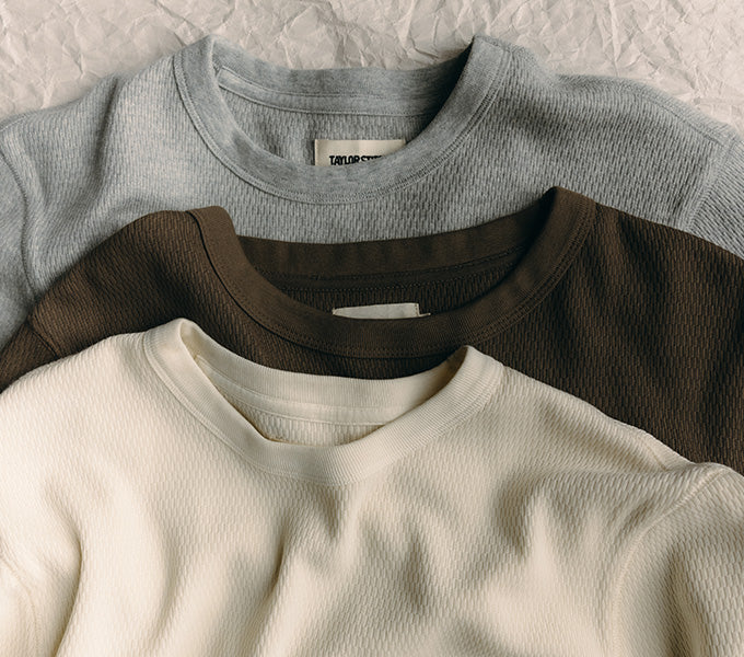 Organic Cotton Waffle Crews